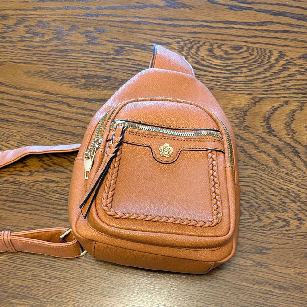 Tan Leather Women's Crossbody Bag
